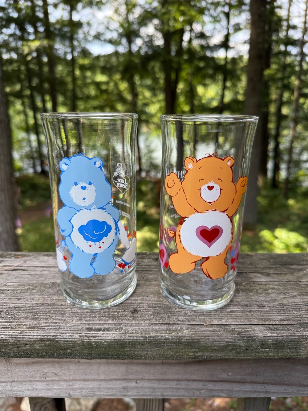 Vintage 1983 Pizza Hut LE Care Bears Glasses Grumpy Tenderheart
